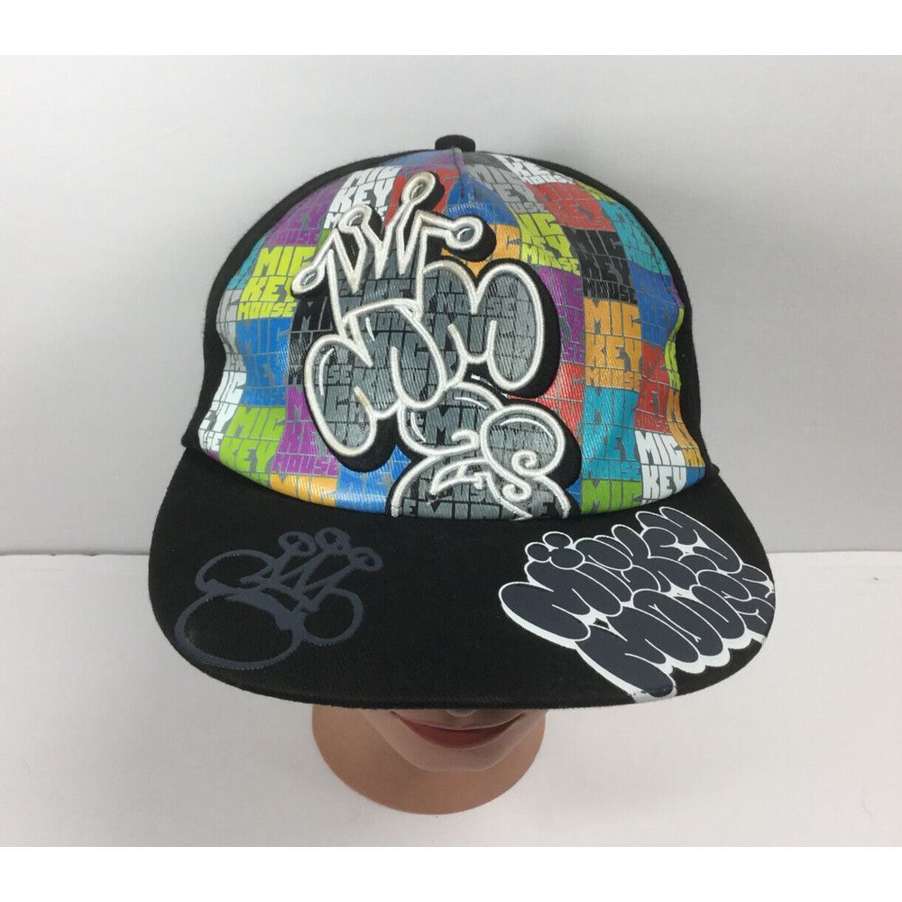 Disney Parks Mickey Mouse Graphic Hat Adult StreetWear Cap Adult Stretch Fit‎